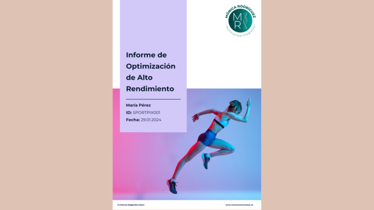 Informe epigenético para deportistas en la consulta de nutrición de Mónica Rodriguez nutricionista integrativa